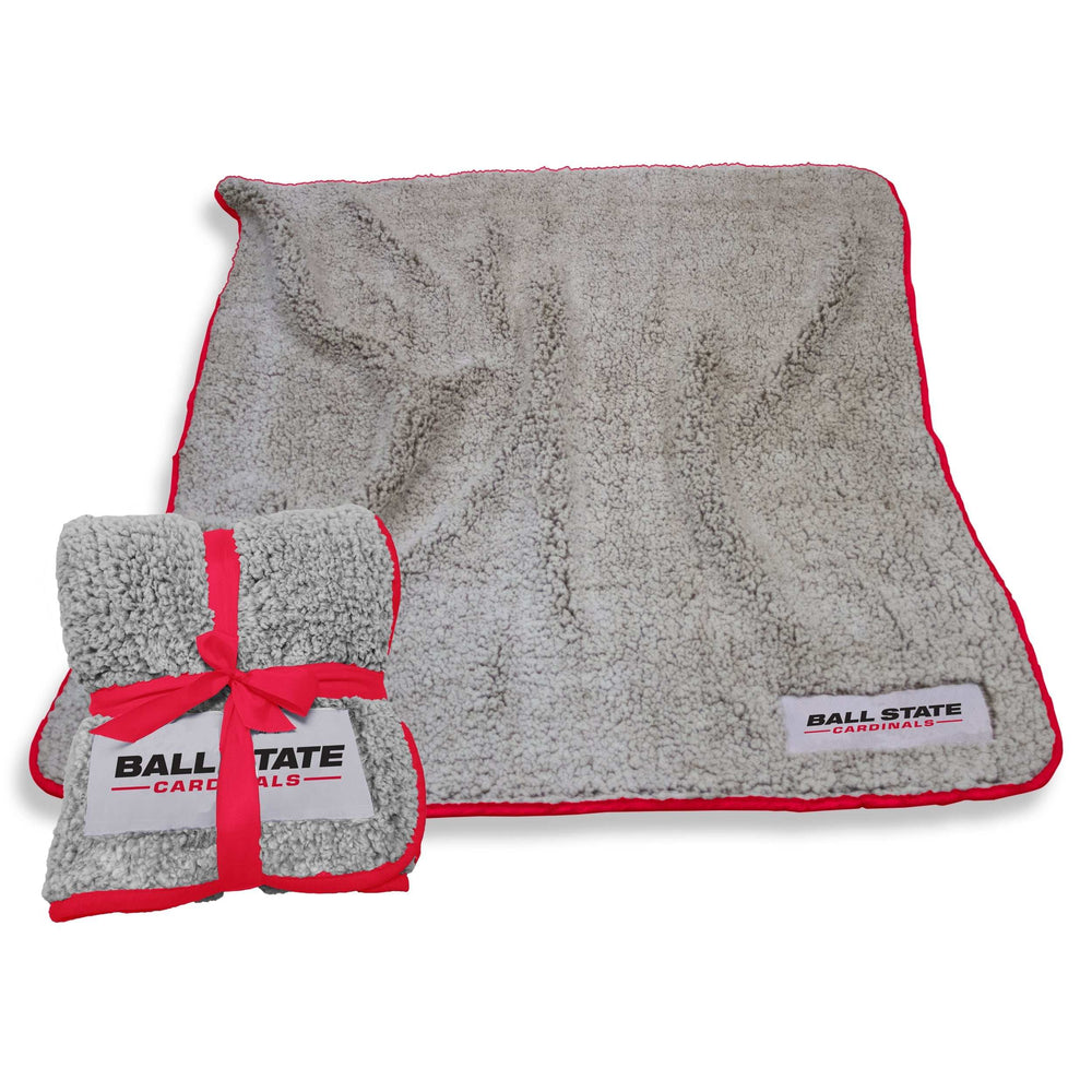 Ball State University Red Frosty Fleece Domestic f/ Primary Wdmk - Logo Brands - Flyclothing LLC