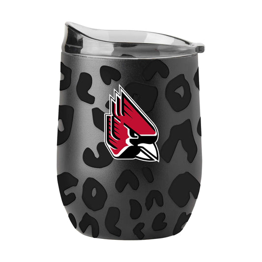 Ball State Leopard 16oz Black Powdercoat Curved Beverage - Logo Brands - Flyclothing LLC