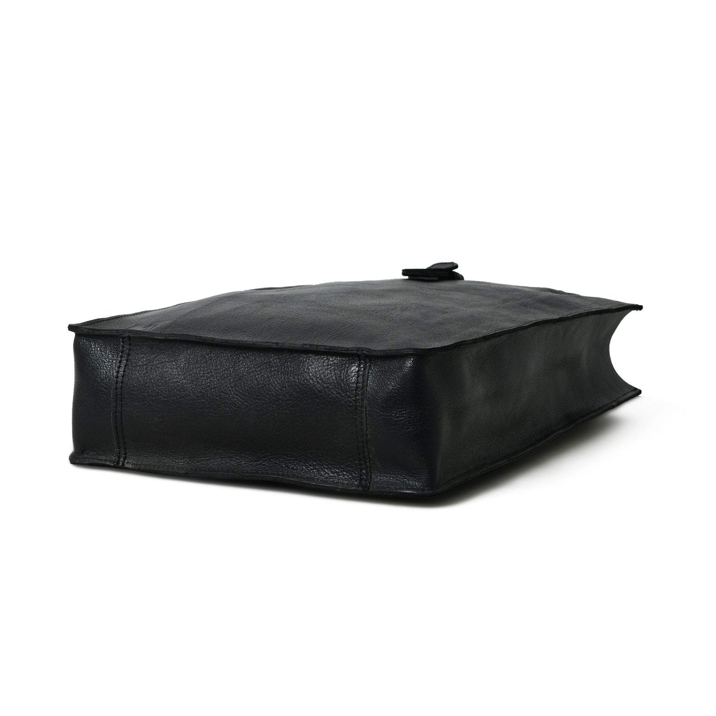 Ebony Elegance Leather Tote - Classy Leather Bags - Flyclothing LLC