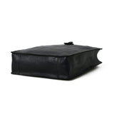 Ebony Elegance Leather Tote - Classy Leather Bags - Flyclothing LLC