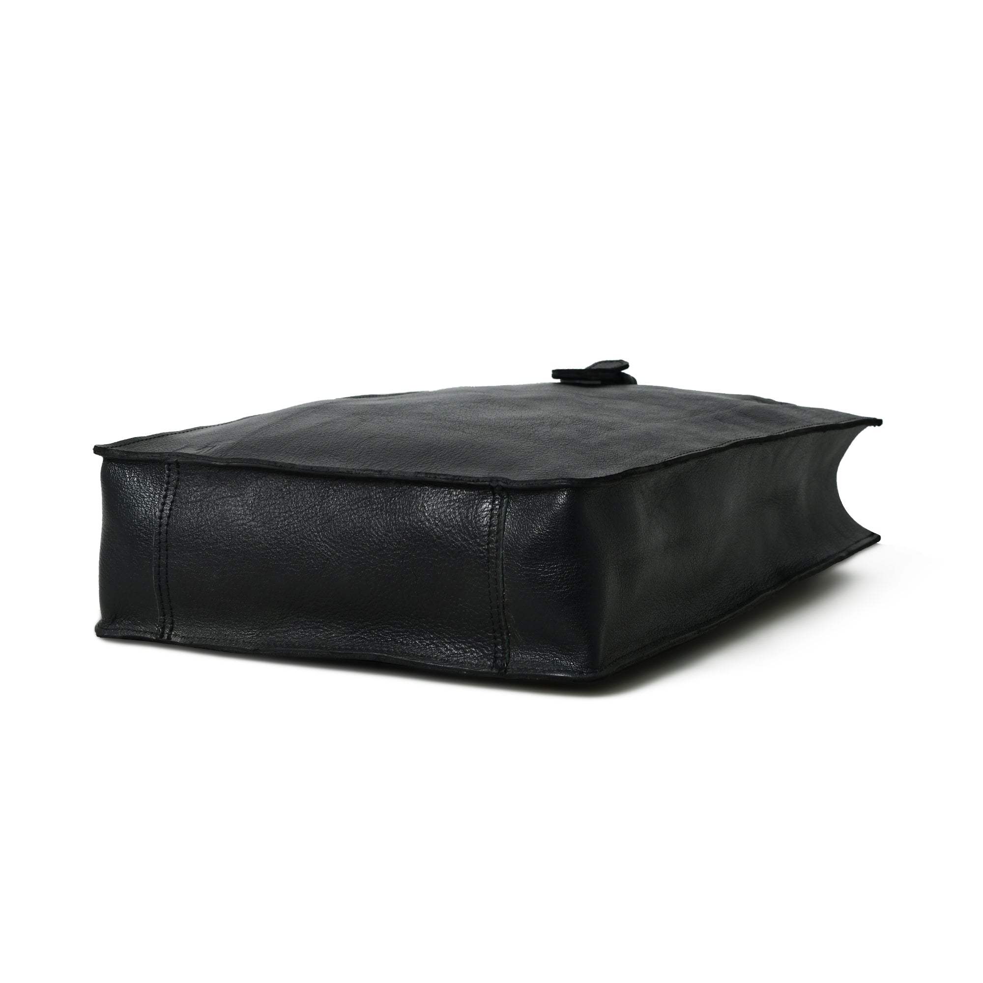 Ebony Elegance Leather Tote - Classy Leather Bags - Flyclothing LLC