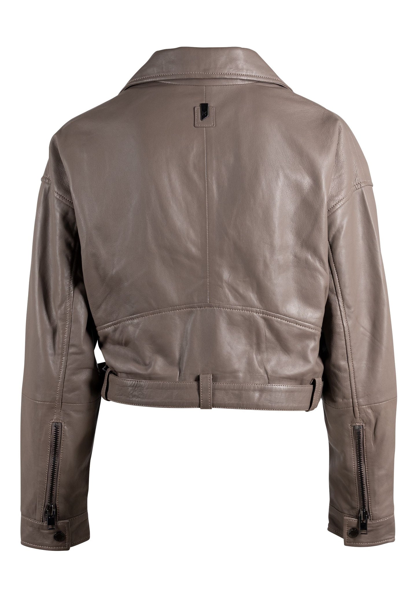 Vercy Leather Jacket, Taupe