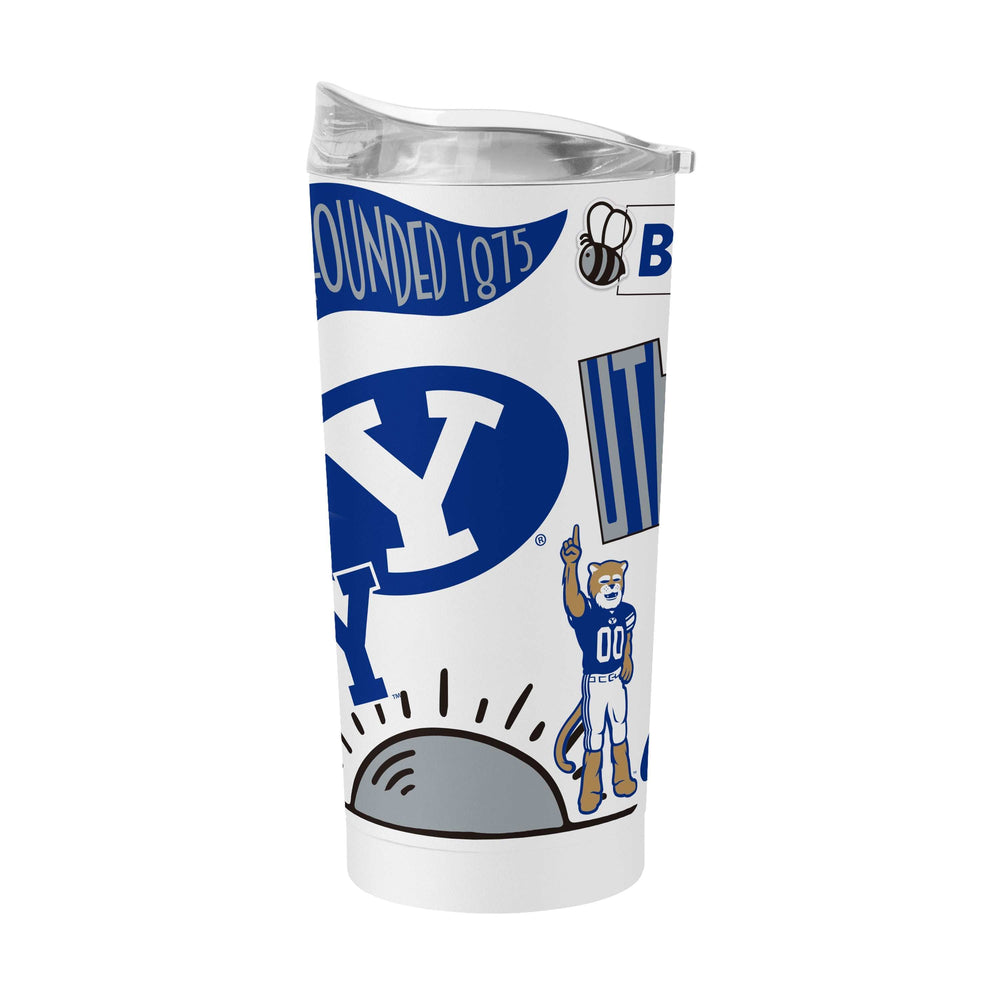 BYU 20oz Native Powder Coat Tumbler - Logo Brands - Flyclothing LLC