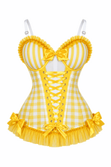 Daisy Corsets Lavish Lemon Ruffle Sweetheart Bustier Corset - Daisy Corsets - Flyclothing LLC