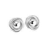 Twisted Rope Circle Stud Earrings - Trendsi - Flyclothing LLC