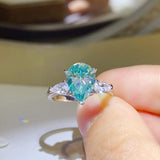 2 Carat 925 Sterling Silver Moissanite Ring - Trendsi - Flyclothing LLC