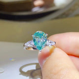 2 Carat 925 Sterling Silver Moissanite Ring - Trendsi - Flyclothing LLC