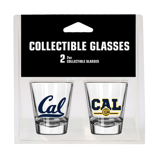 Cal-Berkeley Campus Colors 2oz Letterman Shot Glass 2 Pack - Logo Brands - Flyclothing LLC