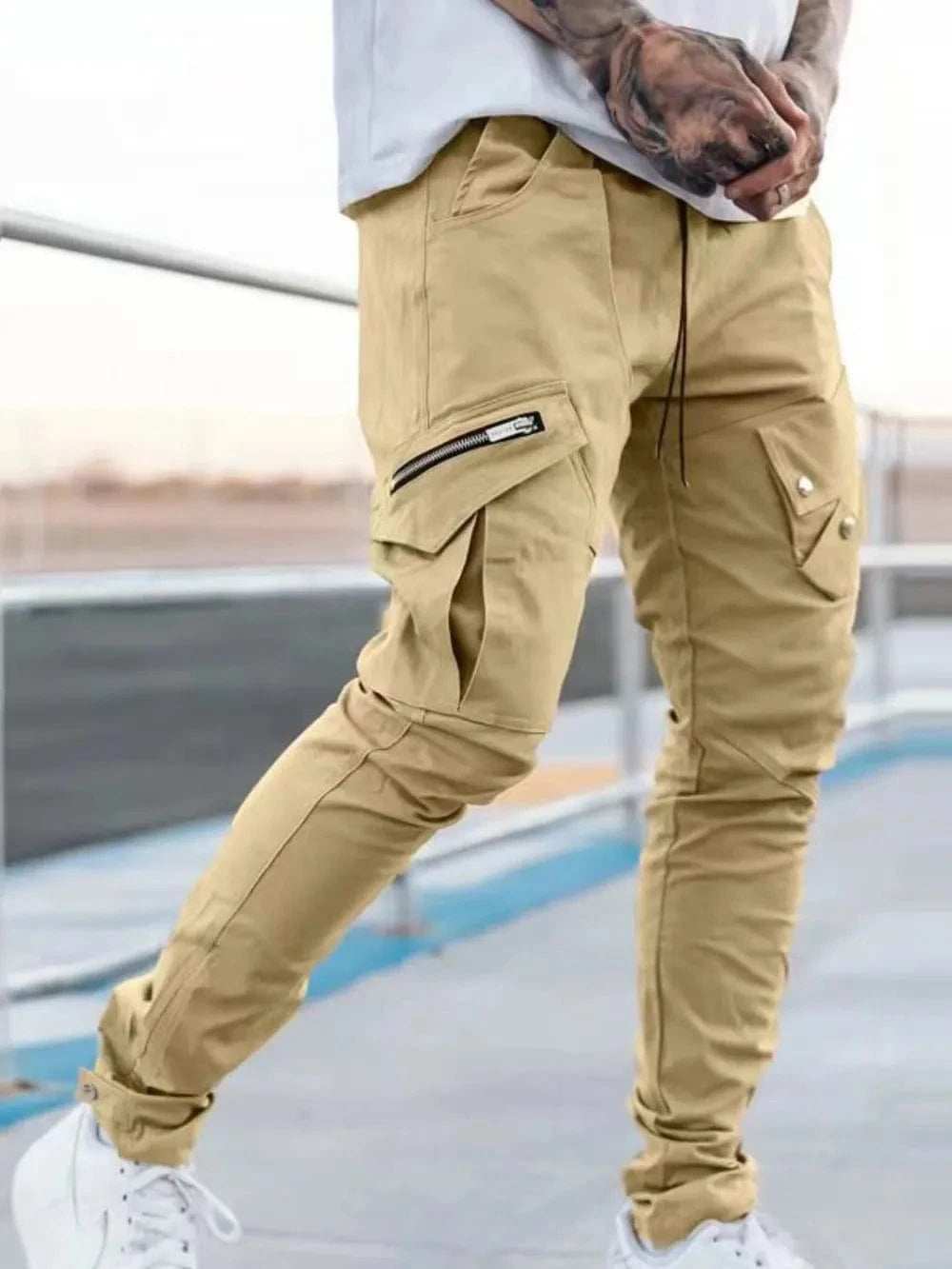 Men's Plus Size Pants with Cargo Pockets - Trendsi - Flyclothing LLC