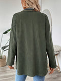 Snap Down Long Sleeve Jacket with Chest Pockets - Trendsi