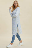 Double Take Full Size Open Front Longline Cardigan - Trendsi - Flyclothing LLC