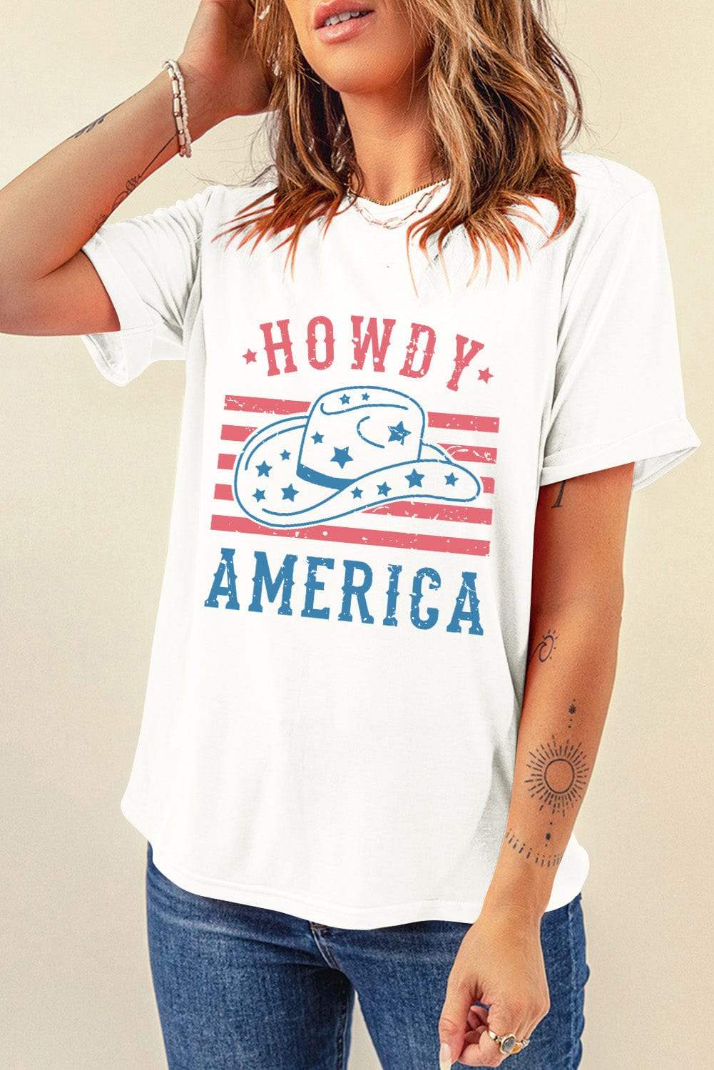 Graphic Round Neck Short Sleeve T-Shirt - Trendsi - Flyclothing LLC