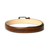 Eclipse Walnut Brown Leather Belt - Classy Leather Bags - Flyclothing LLC