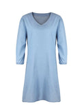 Full Size V-Neck Half Sleeve Dress - Trendsi - Flyclothing LLC