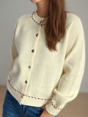 Button Down Long Sleeve Cardigan - Trendsi