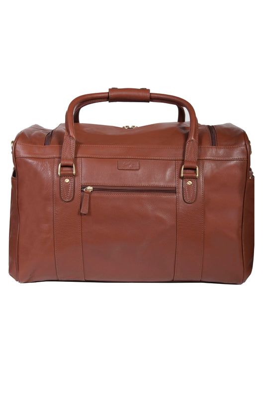 Scully Leather Glz-Calf Leather Chocolate Jonty Duffle (H116)