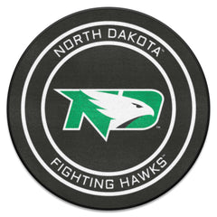 North Dakota Fighting Hawks Hockey Puck Rug - 27in. Diameter - North Dakota