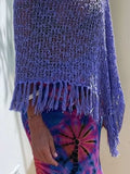 Tassel Boat Neck Knit Shawl - Trendsi - Flyclothing LLC