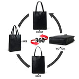 Ebony Elegance Leather Tote - Classy Leather Bags - Flyclothing LLC