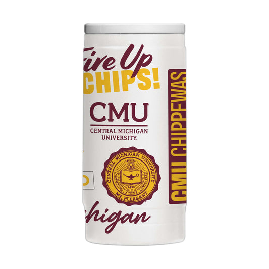 Central Michigan 12oz Native Powdercoat SlimCan Coolie - Logo Brands - Flyclothing LLC