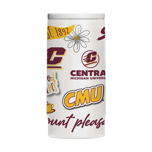 Central Michigan 12oz Native Powdercoat SlimCan Coolie - Logo Brands - Flyclothing LLC
