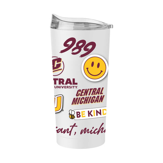 Central Michigan 20oz Native Powder Coat Tumbler - Logo Brands - Flyclothing LLC