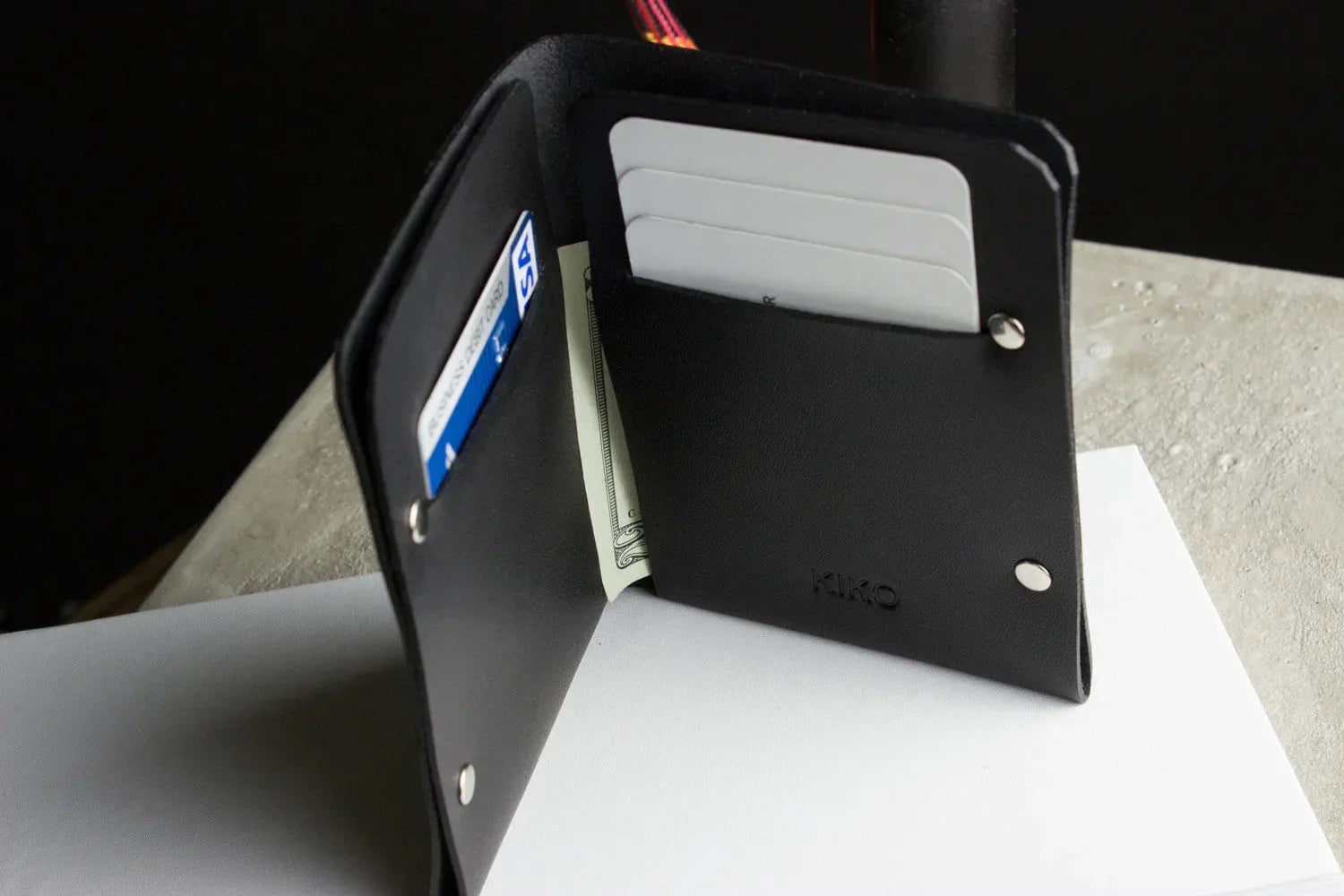 Unstitched Leather Twofold Wallet - Kiko Leather - Flyclothing LLC