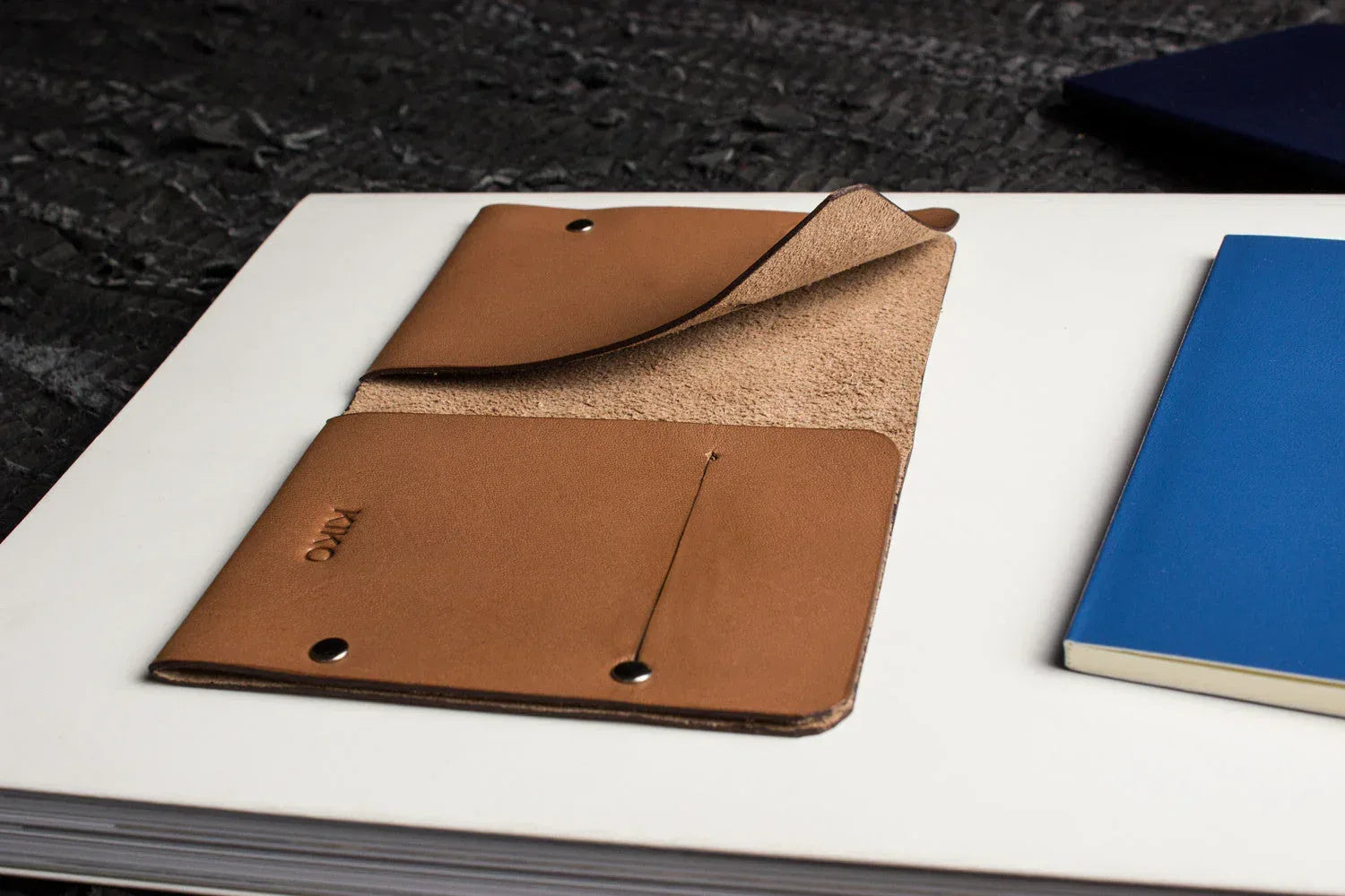 Unstitched Leather Twofold Wallet - Kiko Leather - Flyclothing LLC