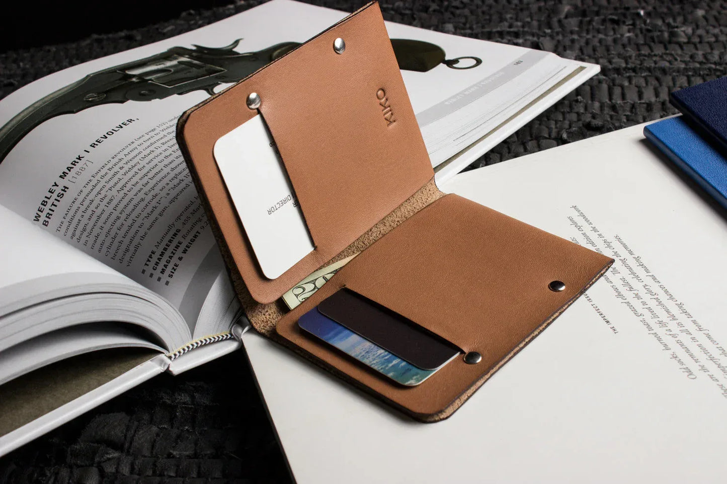 Unstitched Leather Twofold Wallet - Kiko Leather - Flyclothing LLC