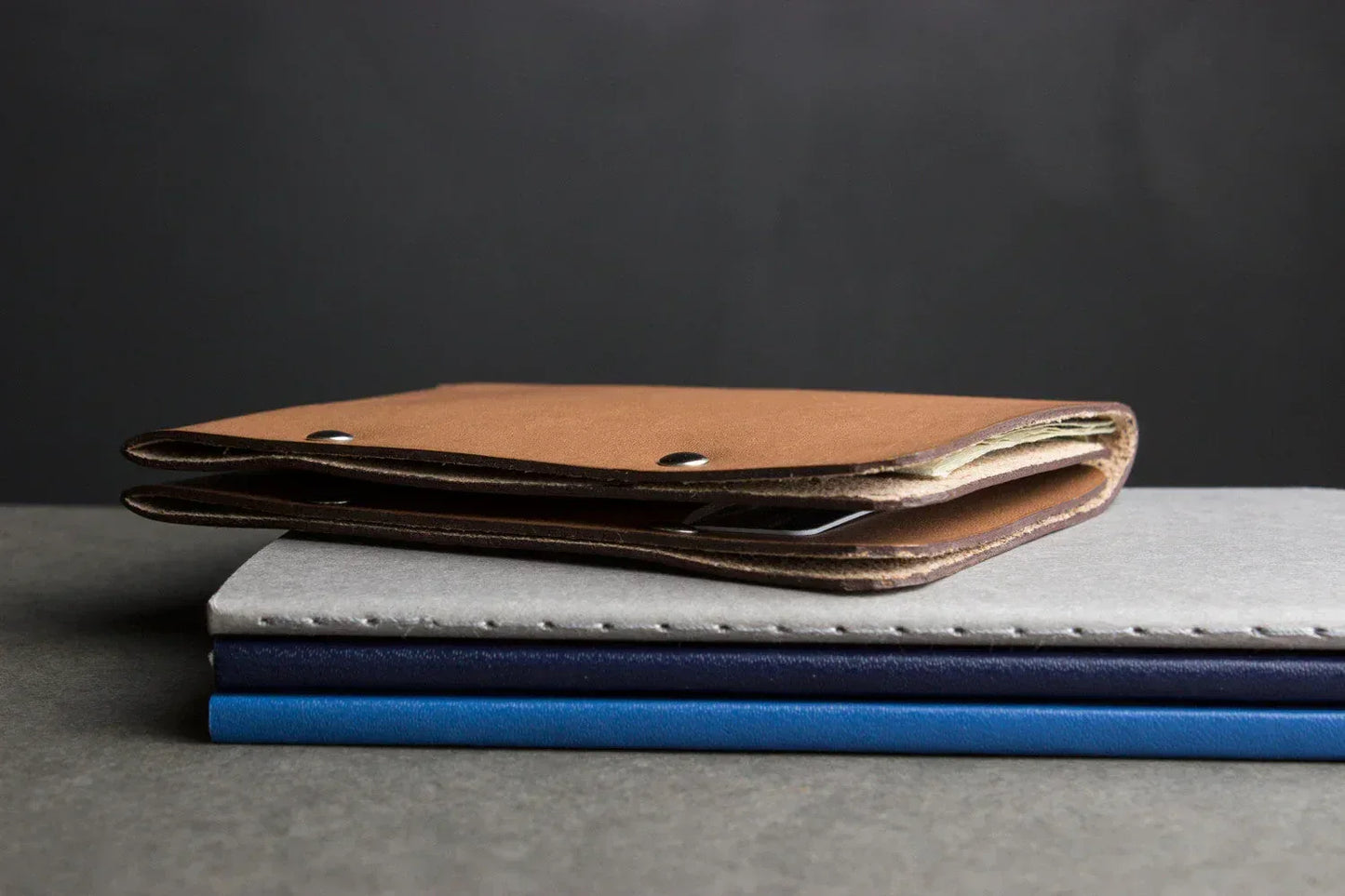 Unstitched Leather Twofold Wallet - Kiko Leather - Flyclothing LLC