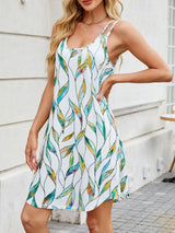 Printed Scoop Neck Cami Dress - Trendsi - Flyclothing LLC