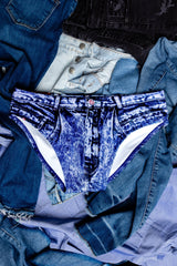 The Daytona Dong Sarong | Denim Print Swim Brief - Shinesty