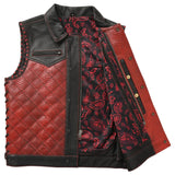 Kingsnake Men’s Motorcycle Leather Vest - First Manufacturing Company - Flyclothing LLC