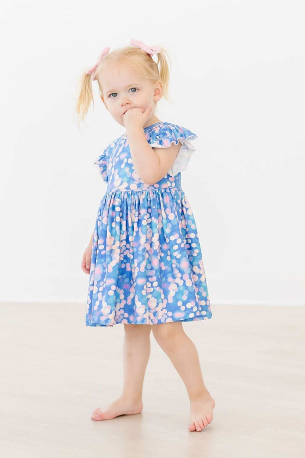 Shimmer & Shine Flutter Sleeve Twirl Dress - Mila & Rose ® - Flyclothing LLC