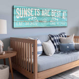 Sunsets Are Best At Coordinates Sign III - Tailored Canvases - Flyclothing LLC