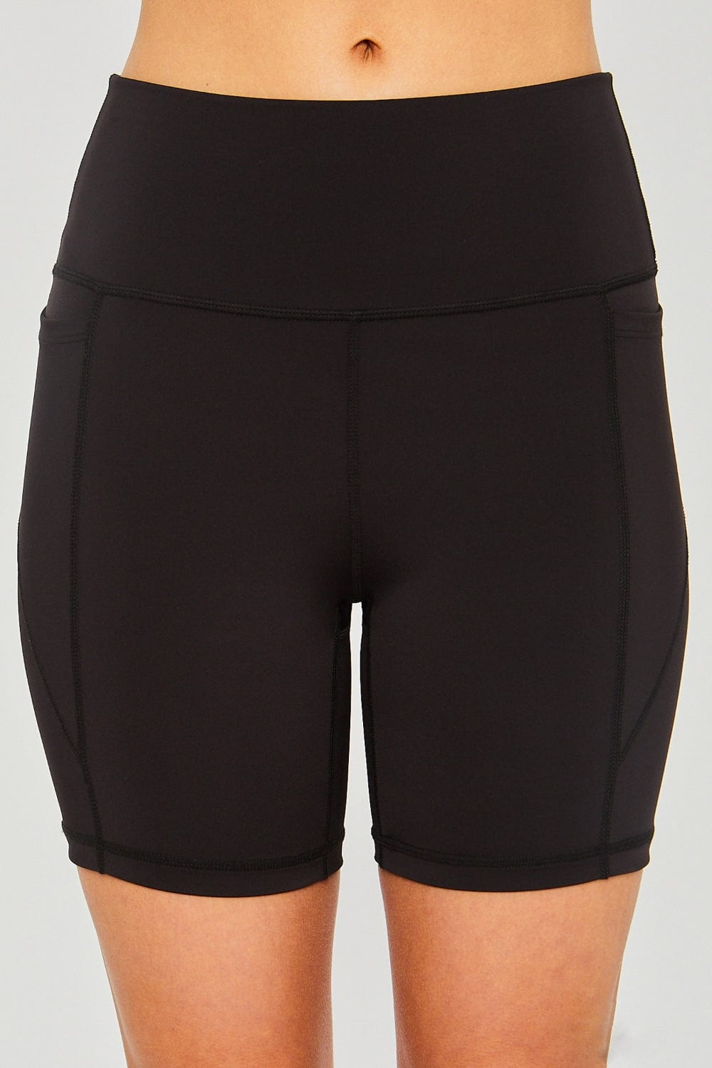 Love Tree High Waist Seam Detail Active Shorts - Trendsi
