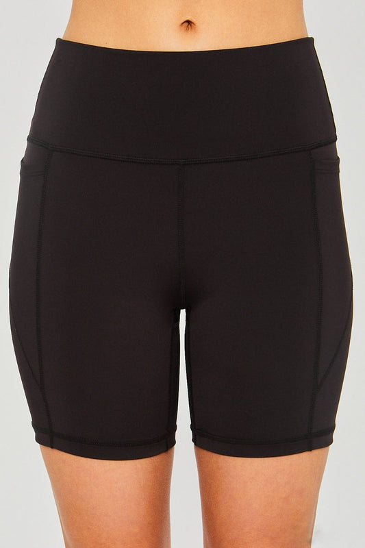 Love Tree High Waist Seam Detail Active Shorts - Trendsi