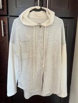 Drawstring Button Front Hoodie - Trendsi - Flyclothing LLC