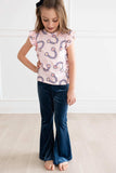 Denim Blue Velvet Bells - Mila & Rose ® - Flyclothing LLC