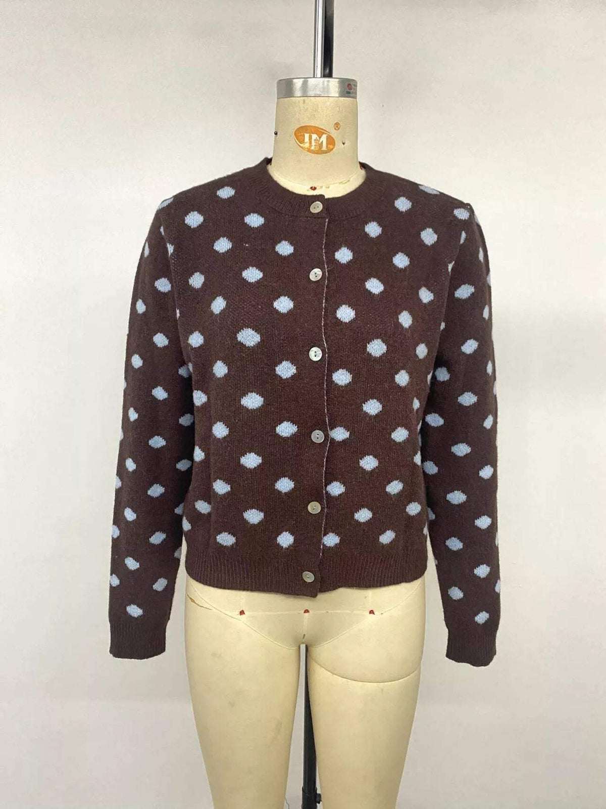 Polka Dot Button Up Cardigan - Trendsi - Flyclothing LLC
