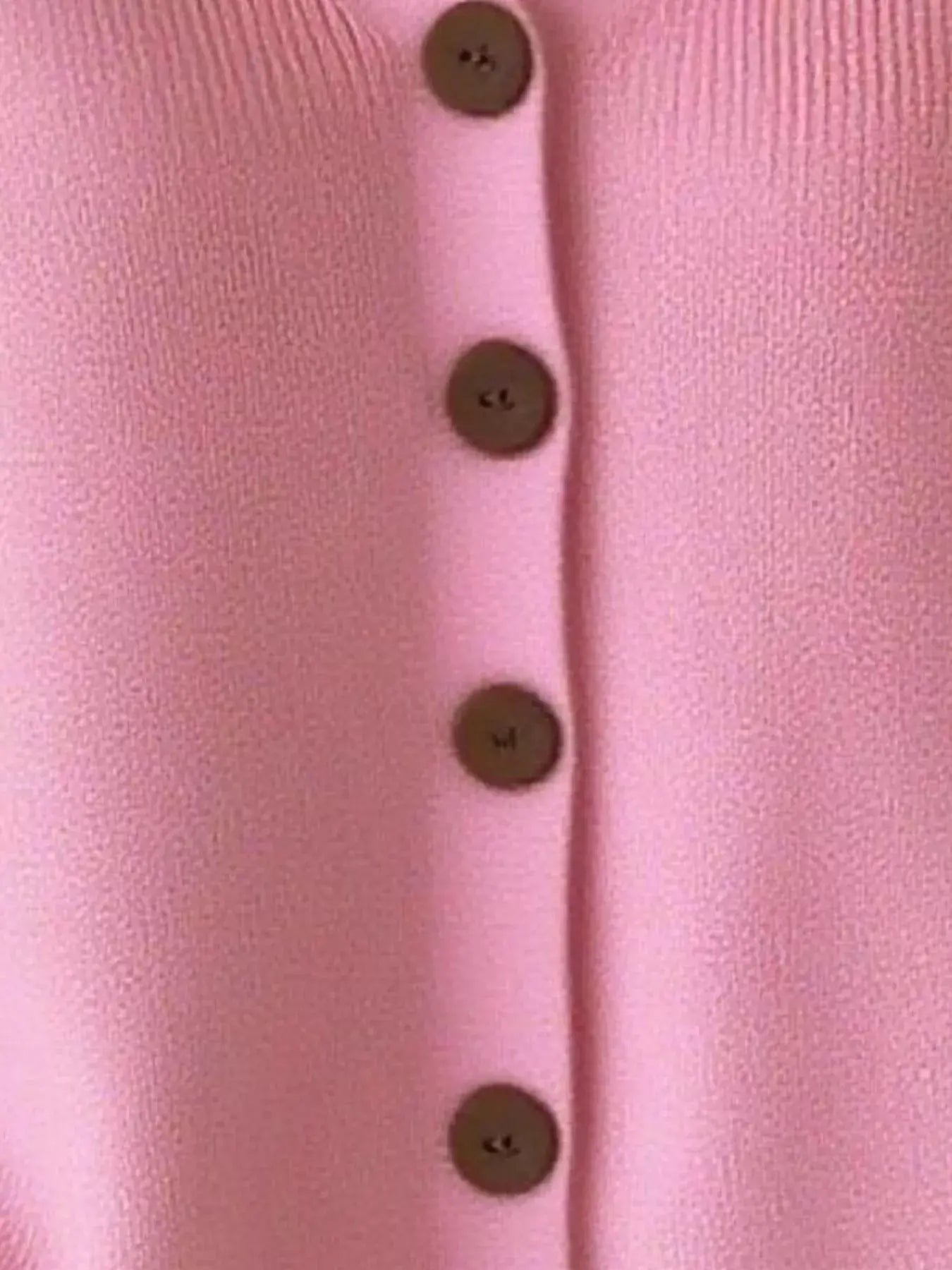 Full Size Button-Front V-Neck Cardigan Plus Size - Trendsi - Flyclothing LLC