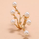 Alloy Pearl Bypass Ring - Trendsi - Flyclothing LLC