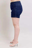 Judy Blue Full Size High Waist Denim Shorts Plus Size - Trendsi - Flyclothing LLC