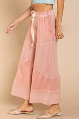 POL Elastic Waistband Wide Leg Pants with Drawstring - Trendsi - Flyclothing LLC