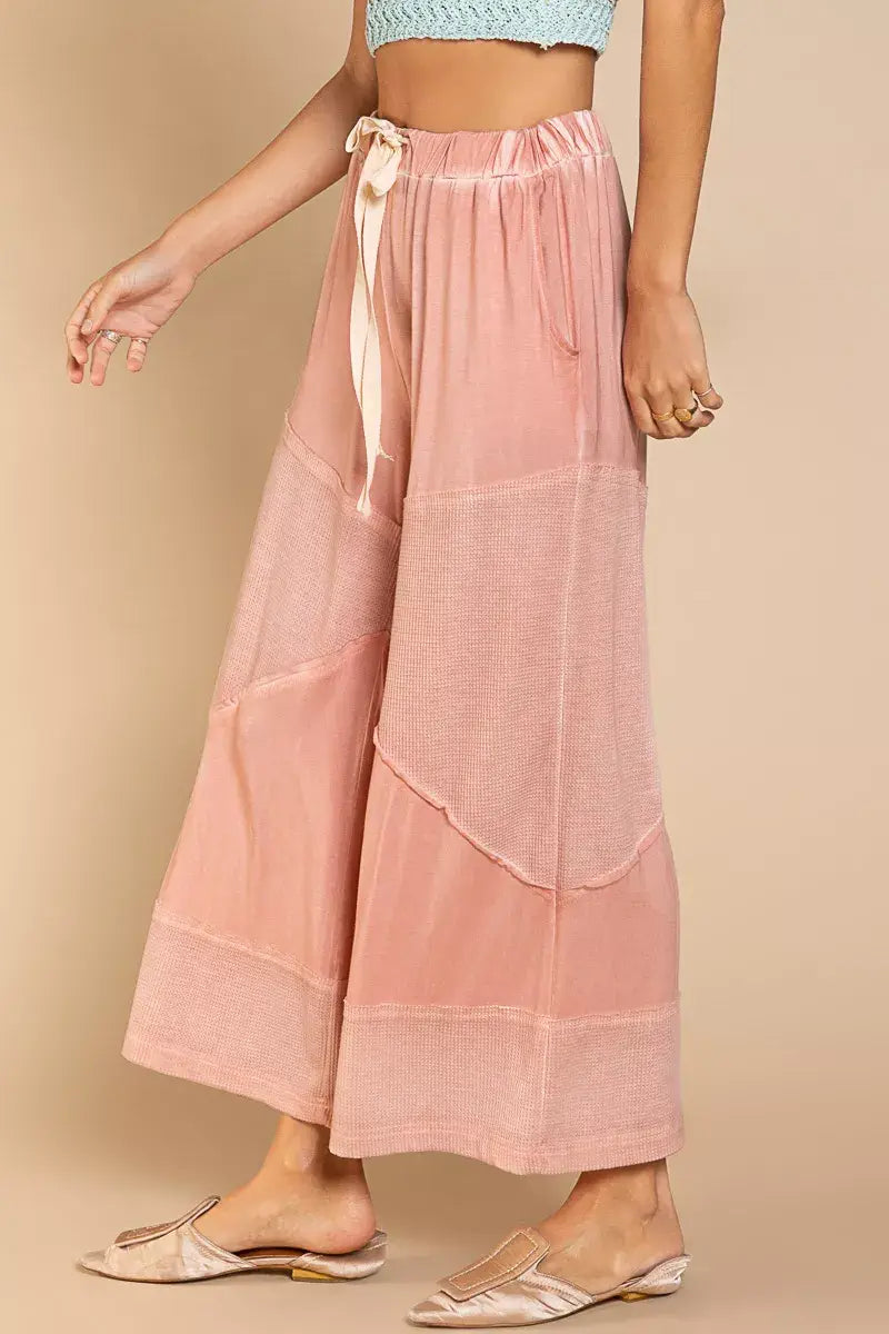 POL Elastic Waistband Wide Leg Pants with Drawstring - Trendsi - Flyclothing LLC