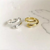 925 Sterling Silver Hug Bypass Ring - Trendsi - Flyclothing LLC