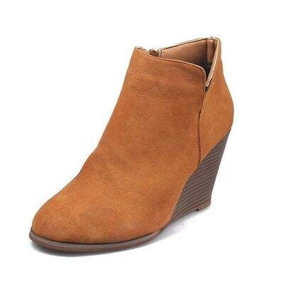 High Heel Ankle Boots with Side Zip - Trendsi - Flyclothing LLC