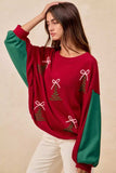 BiBi Christmas Theme Tree Embroidered Sweater - Trendsi - Flyclothing LLC