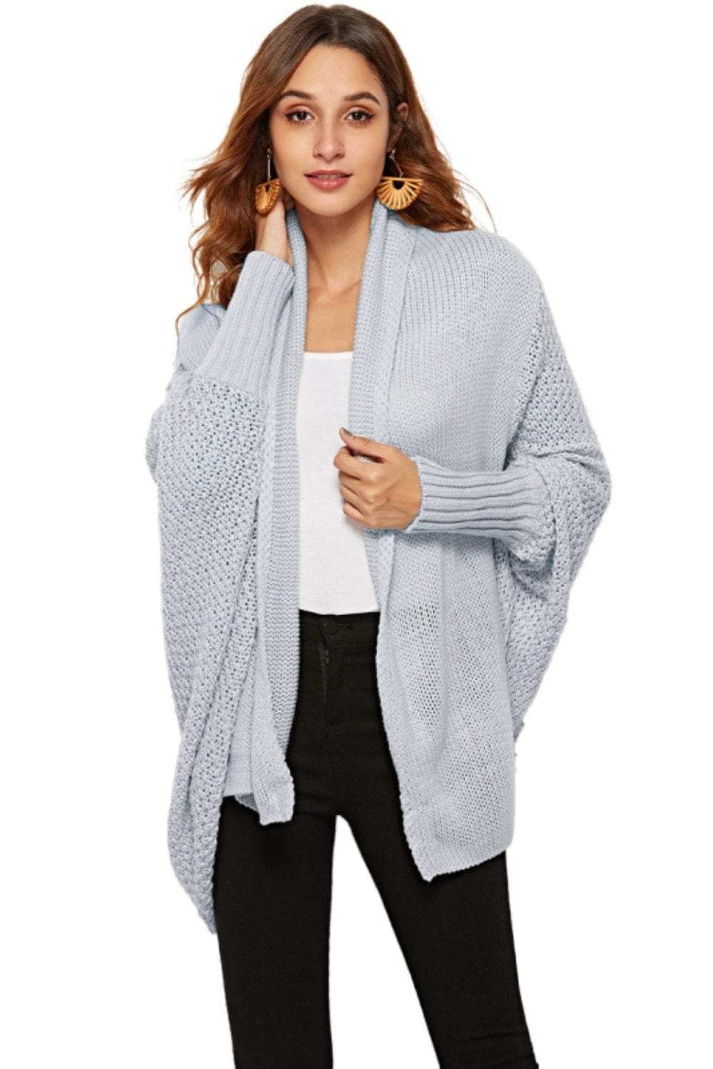 Angel Wings Open Front Batwing Sleeve Cardigan - Trendsi - Flyclothing LLC