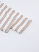 Striped Textured Knit Long Sleeve Tee - Trendsi - Flyclothing LLC